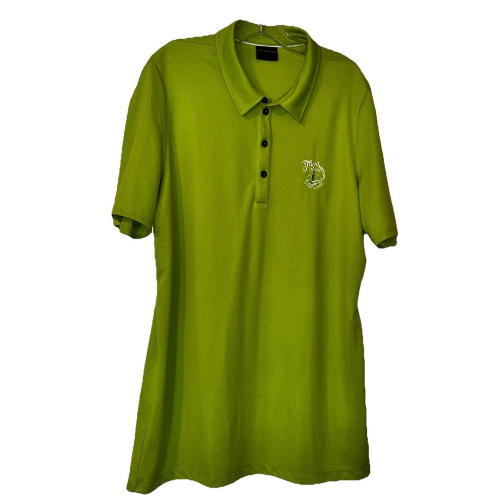 Galvin Green Ventil 8 Golf Polo Men's 2XL Lime Green Turnberry Scotland Logo